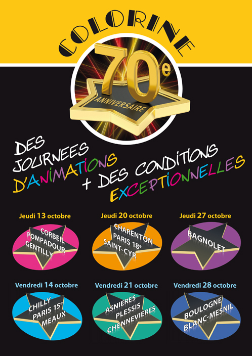 Colorine fête ses 70 ans avec vous