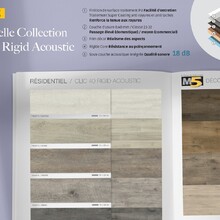 Découvrez la nouvelle collection M5 CLIC 40 RIGID ACOUSTIC.Revêtement de sol 100% PVC plus rigide avec une meilleure acoustique (18dB).Pour plus d’informations rendez-vous dans votre agence Colorine habituelle. 💛#colorine